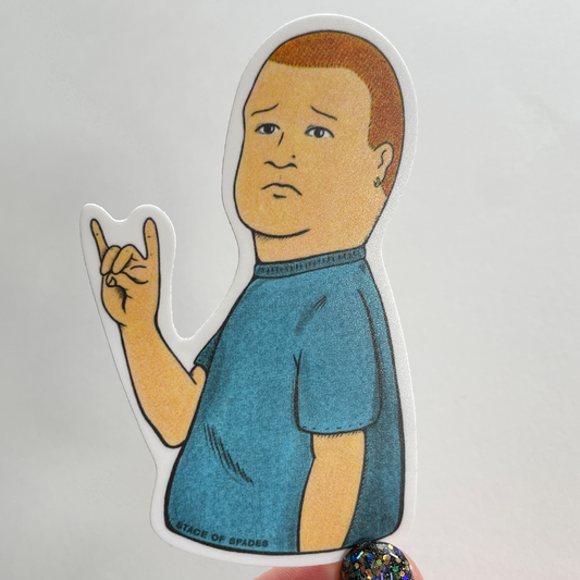 Bobby Hill Devil Horns Stickers