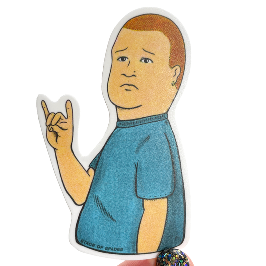 Bobby Hill Devil Horns Sticker