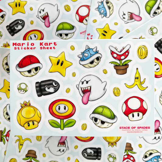Mario Kart Sticker Sheet