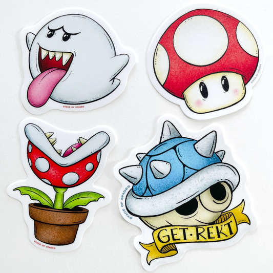 Mario Kart Inspired Stickers