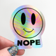 NOPE Smiley Face Stickers