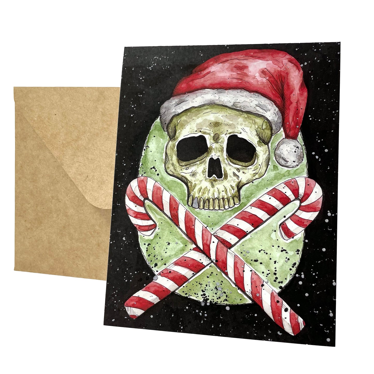 Skull and Crosscanes Card