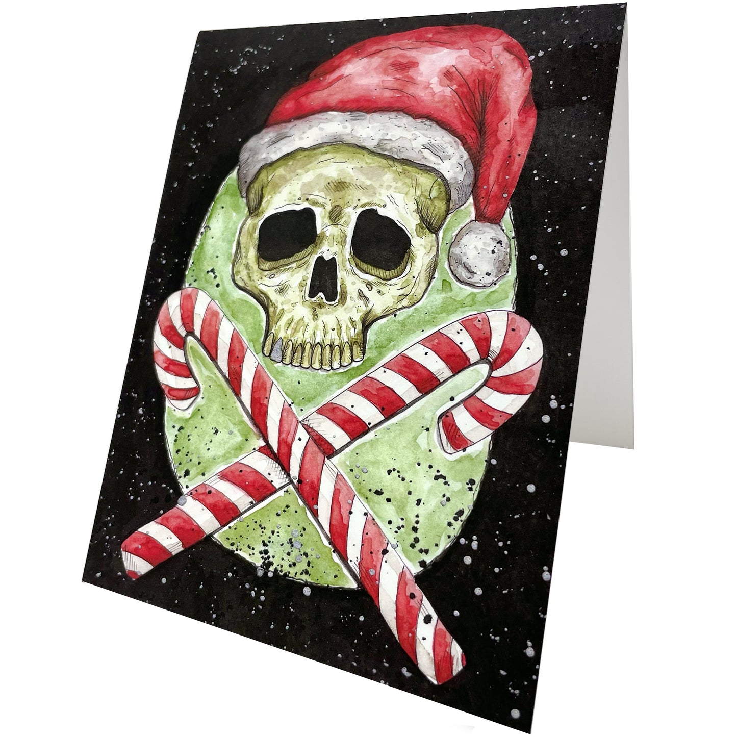 Skull and Crosscanes Card