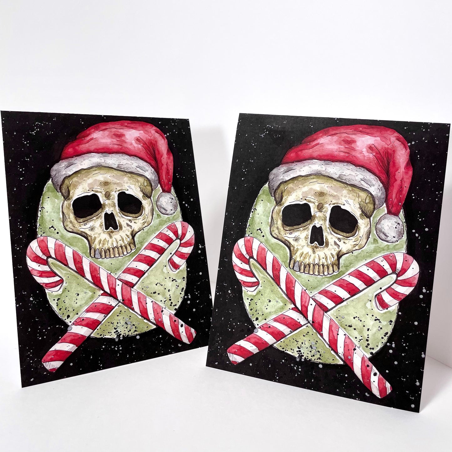 Skull and Crosscanes Card